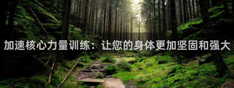 哈哈体育开户:加速核心力量训练:让您的身体更加坚固和强大